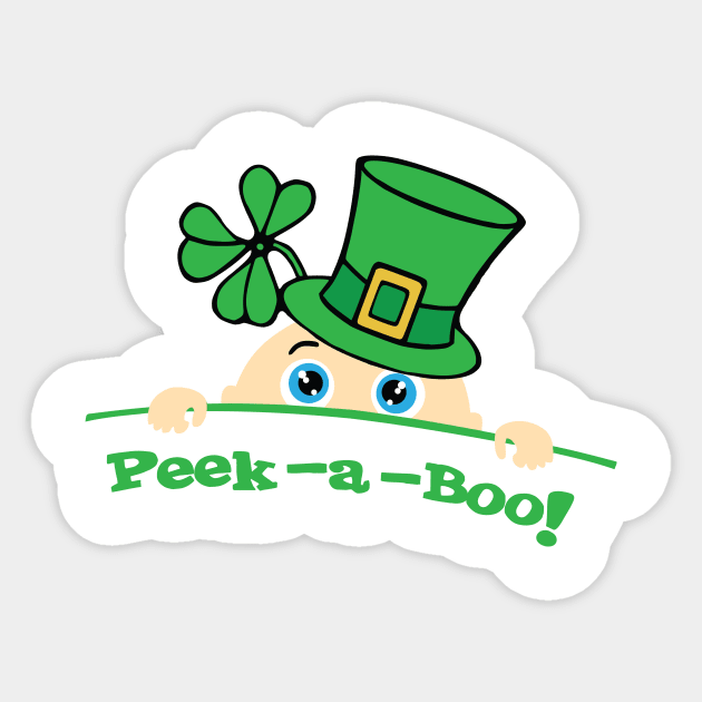 Peek A Boo Irish Sticker by b34poison